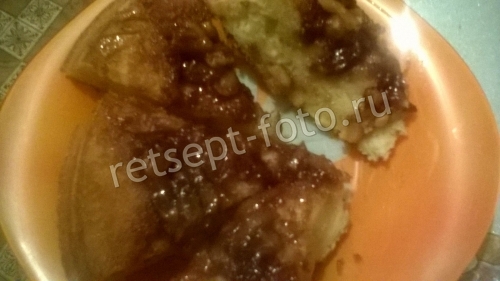 Кекс на молоке и растительном масле с яблоками