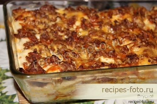 Классическая лазанья с фаршем и соусом Бешамель