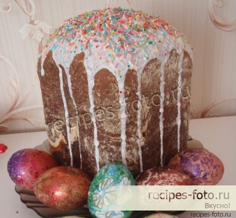 Пасхальный кулич с изюмом в хлебопечке