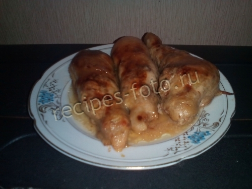 Куриные ножки фаршированные апельсином и свининой
