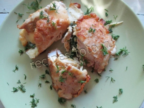 Куриные отбивные с сыром в кляре (рулетики)