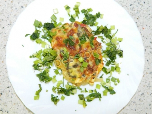 Куриные отбивные с сыром и грибами в духовке