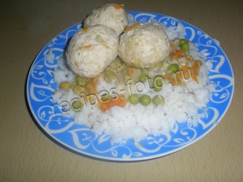 Куриные вареные тефтели из вареного мяса