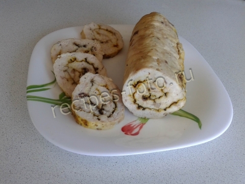 Куриный рулет с желатином в домашних условиях