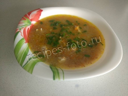 Куриный суп с пшеничной крупой