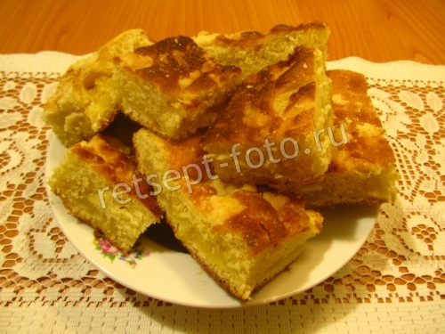 Лимонный песочно-дрожжевой пирог