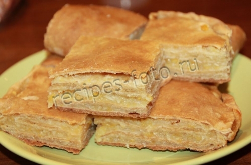 Лимонный пирог с начинкой
