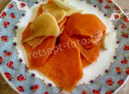 Маринованная морковь с имбирем
