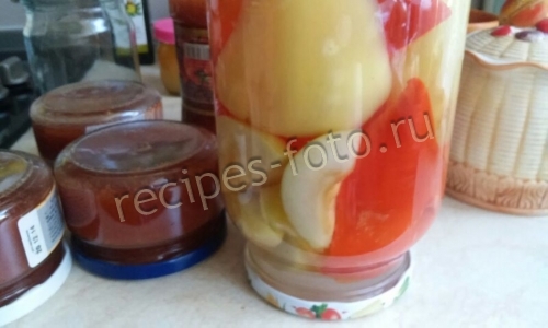 Маринованный перец с яблоками на зиму