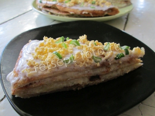 Мясные блины из фарша
