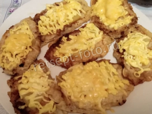 Мясо по-французски с ананасом без картошки