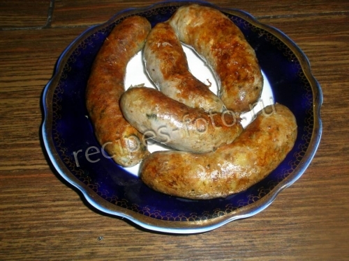 Молдавские домашние колбаски Кырнэцеи с картошкой