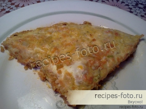 Омлет с овощами и творогом