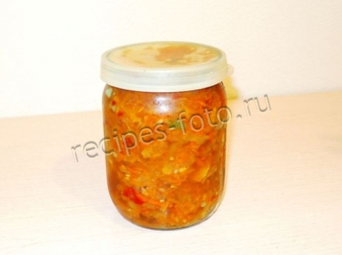Острая кабачковая икра на зиму