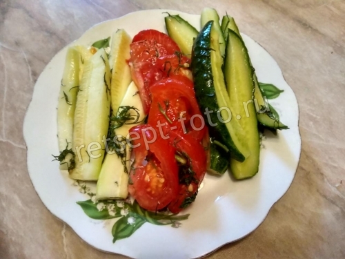 Овощи маринованные в пакете