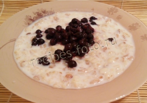Овсянка со смородиной
