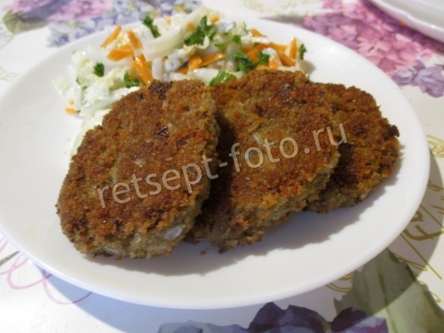 Овсяные котлеты из геркулеса без яйца