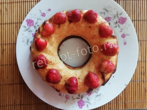ПП пирог с клубникой
