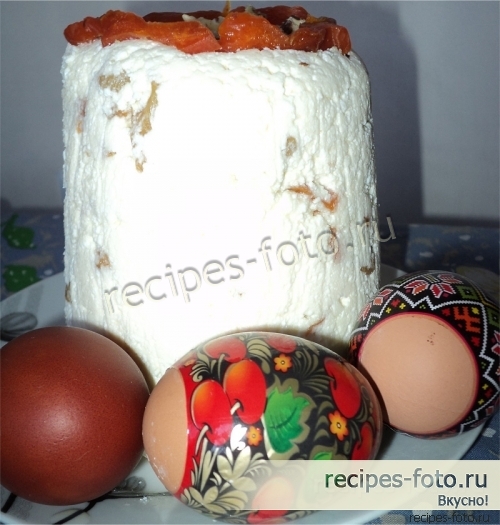 Пасха творожная с цукатами (сырая)