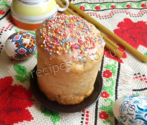 Пасхальные куличи с изюмом на сухих дрожжах в духовке