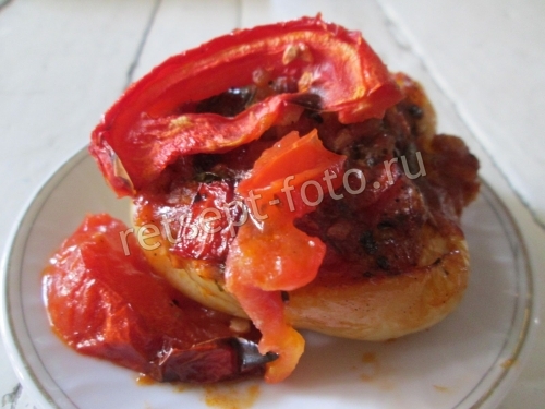 Перцы фаршированные мясом и овсянкой