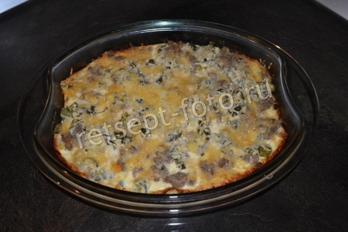 Пирог-запеканка с мясом