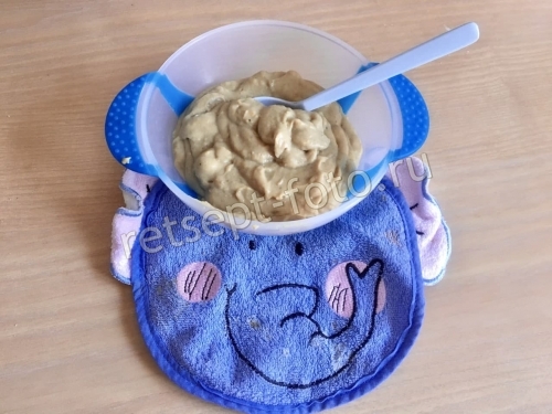 Пюре из куриной печени, картошки и репы детям до 1 года