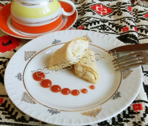 Блины на воде с картофелем и зеленью