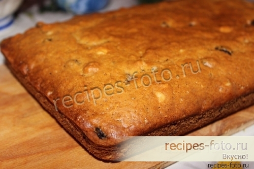 Праздничный кекс с изюмом и апельсиновым соком в духовке