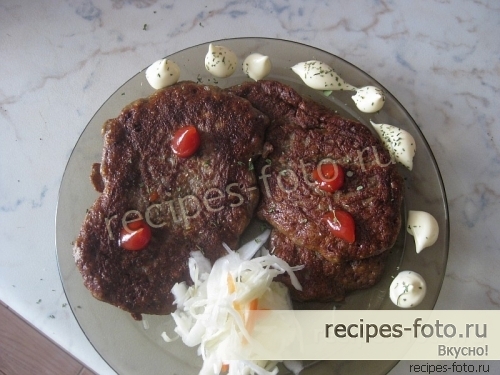 Печеночные котлеты из говяжьей печени