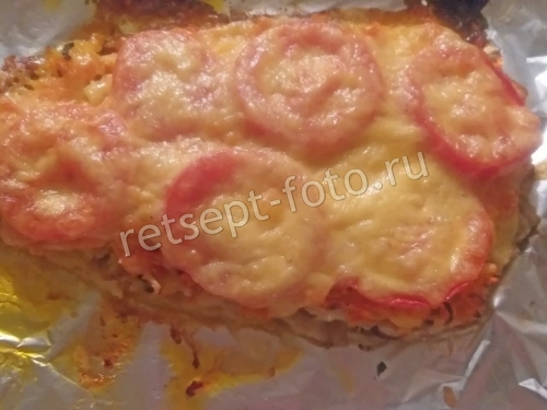 Рыба с овощами и сыром в духовке