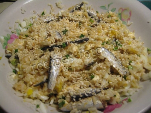 Салат с килькой