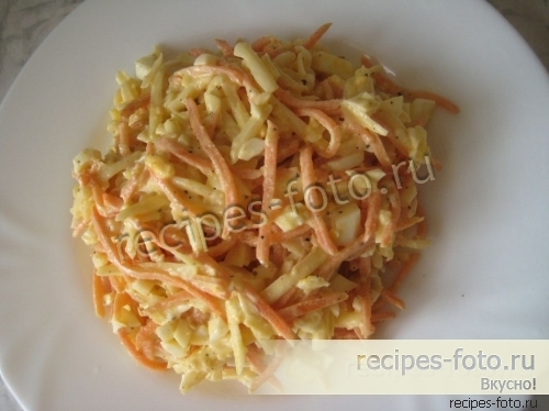 Салат с корейской морковью на скорую руку