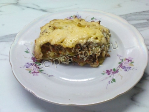 Сербская мусака с картофелем (картофельная запеканка с фаршем)