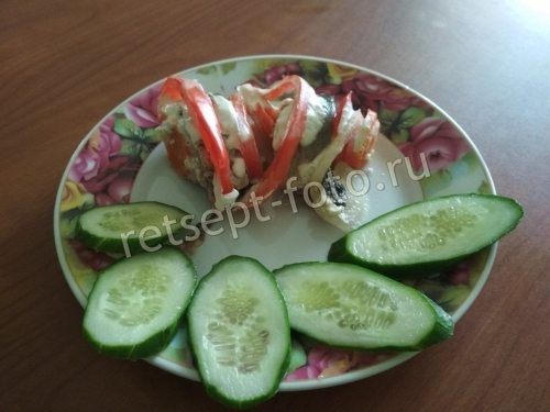 Скумбрия с овощами в духовке