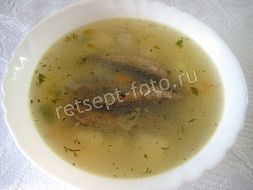 Суп со шпротами и рисом
