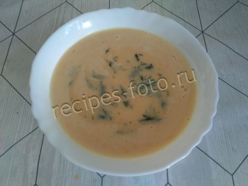 Сырный суп-пюре с курицей и картофелем