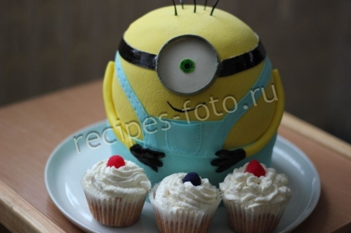 Торт "Миньон" из мастики своими руками