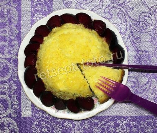 Творожная запеканка с грушей и кукурузными хлопьями для детей 2 года