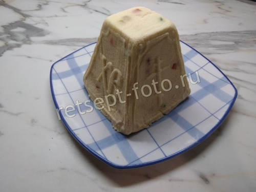 Творожная заварная пасха "Царская" с цукатами и желтками