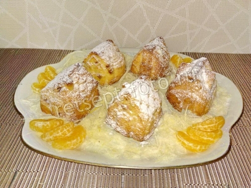 Творожные кексы с изюмом, вишней и клюквой