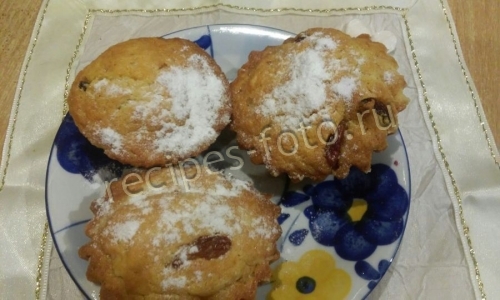 Творожные кексы с изюмом