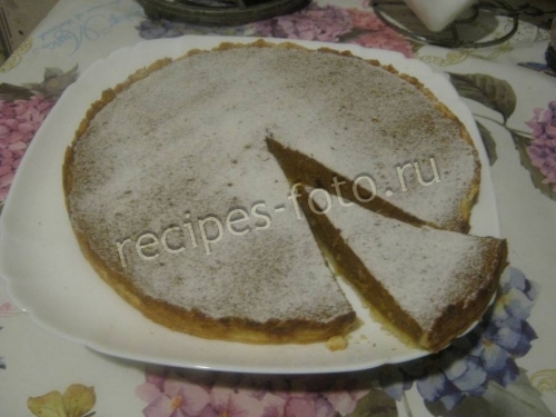 Тыквенный пирог с кокосовой стружкой