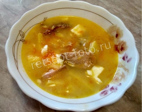 Уха по-фински с плавленым сыром