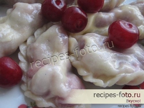 Вареники с вишней (постные)
