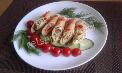 Закусочные блинчики с начинкой