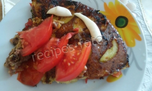 Запеканка с фаршем и кабачками