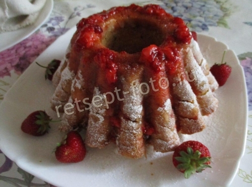Заварной кекс из кукурузной муки без глютена