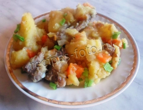 Жаркое из говядины с картошкой в духовке