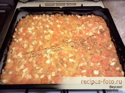 Запеканка из тыквы с яблоками